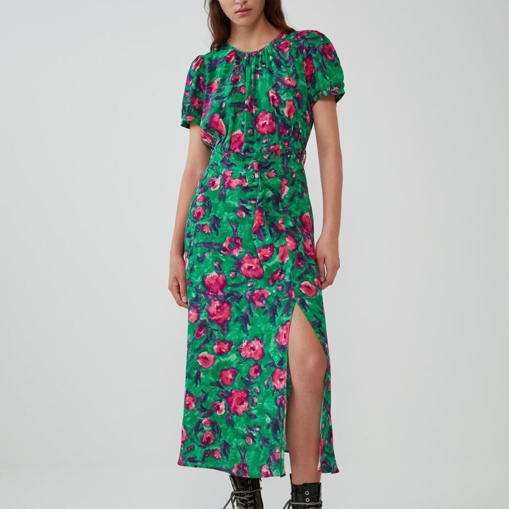ZARA Vintage Floral Print Dress Size XS